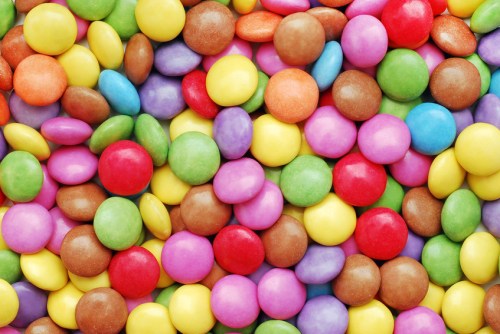 colorful candy background closeup detail